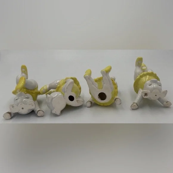 FITZ AND FLOYD TUMBLING BALLERINA PIGS VINTAGE 1979 Lot Of 4 Hand Painted - Picture 10 of 10